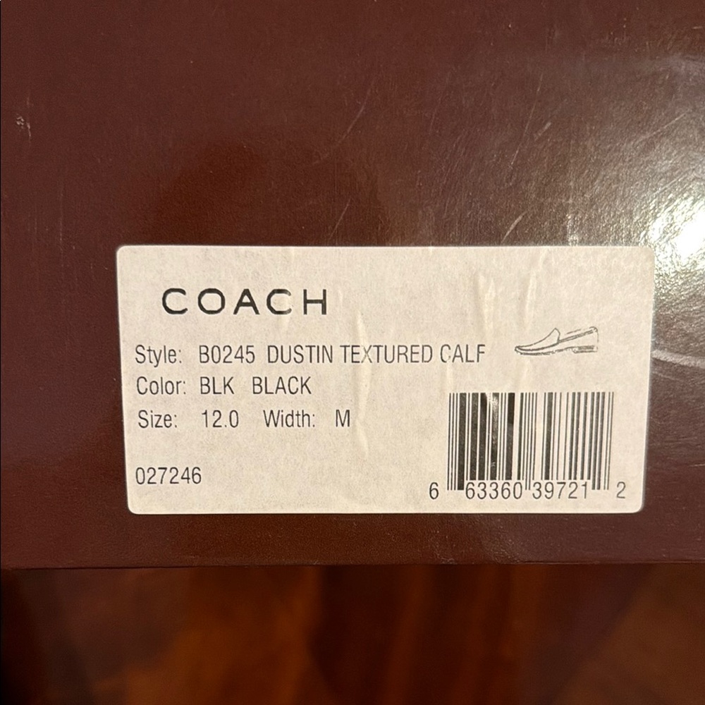 Coach Black Leather Slip-On Loafers for Men - Picture 7 of 7